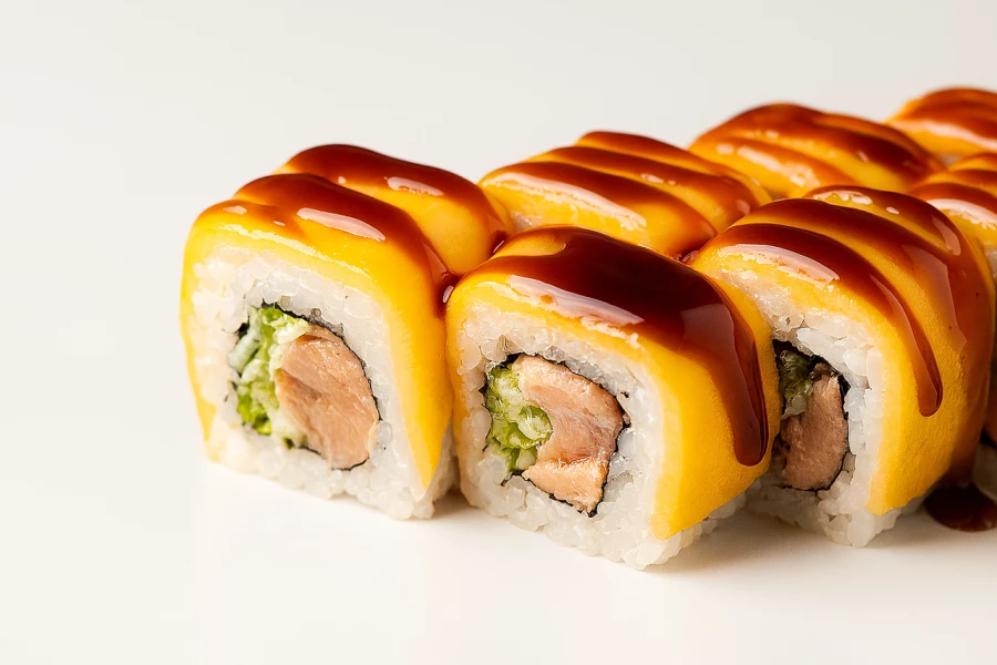 Запеченый Ролл Унаги Чеддер | 8 шт