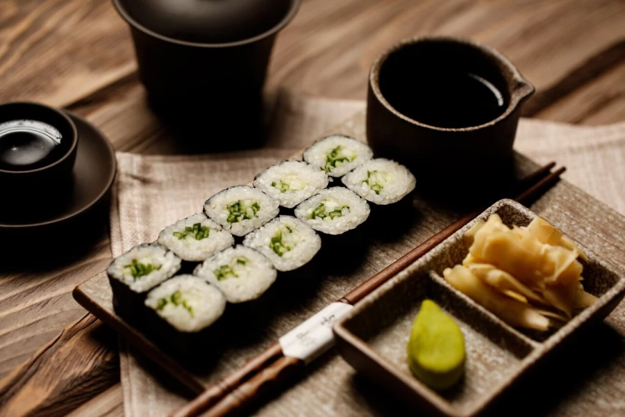 Хосомаки с огурцом