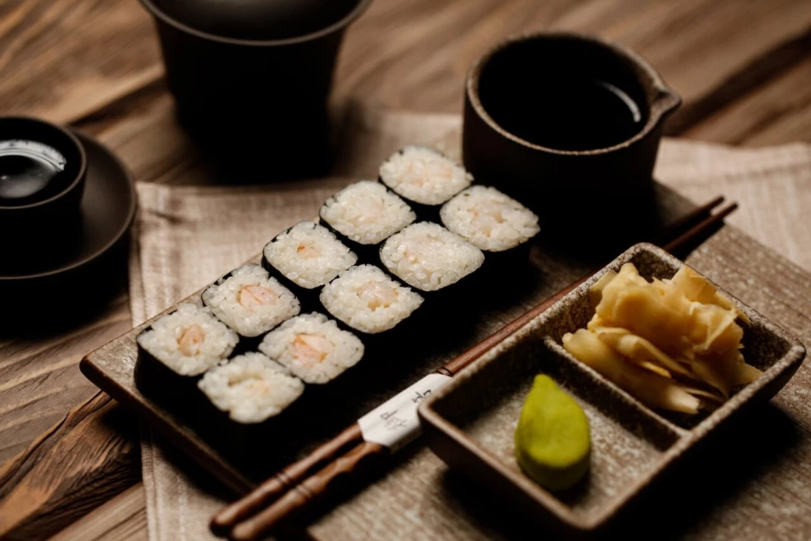 Хосомаки с креветкой