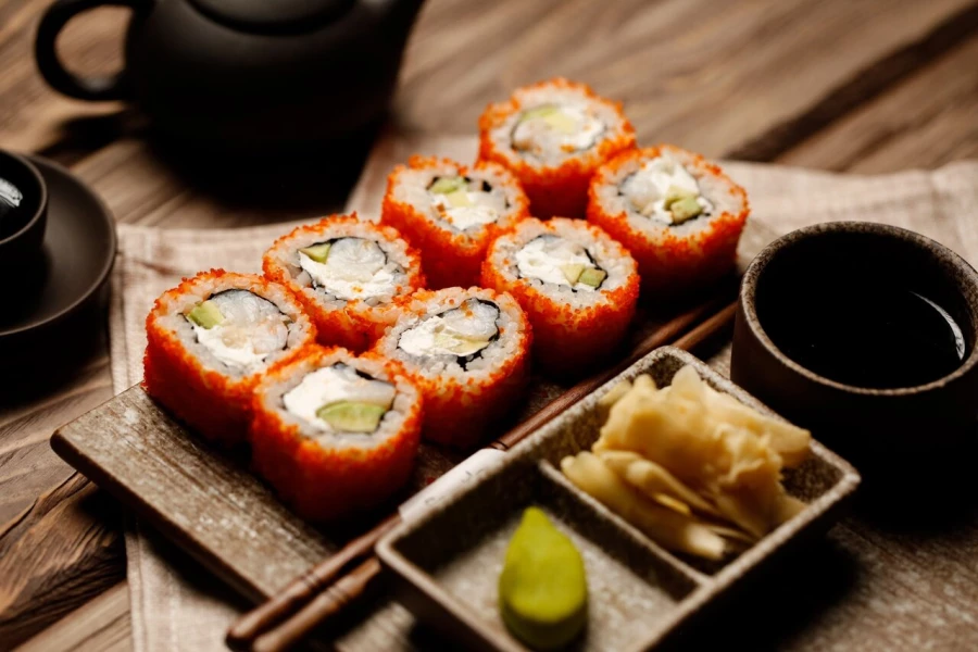 Ролл Калифорния с креветкой