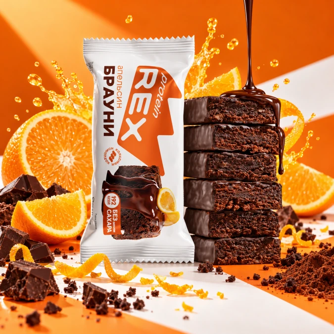 Brownie cu portocala