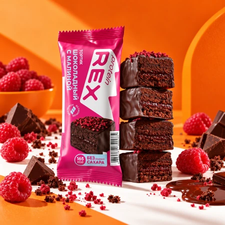 Brownie Chocolate Cake cu zmeura