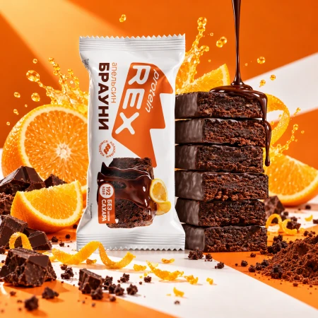 Brownie cu portocala