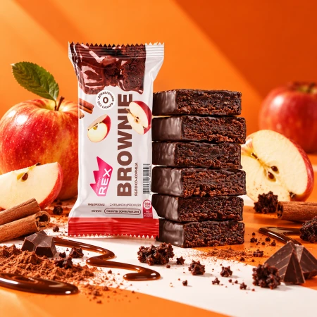 Brownie cu măr și scortisoara