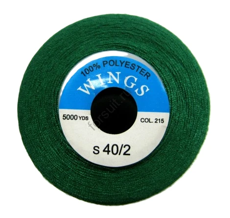 01313 Нитка оверл Wings 40/2 5000ярд №215, зеленый