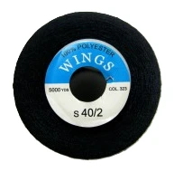 01311 Нитка оверл Wings 40/2 №323, черн.синий 5000ярд