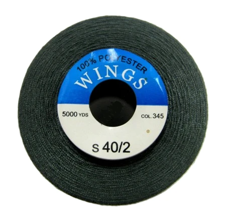 01314 Нитка оверл Wings 40/2 5000ярд №345, т.серый