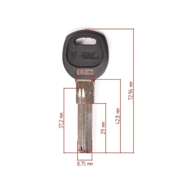 #182 КЛЮЧ ВЕРТИКАЛЬНЫЙ 260/04 - BAODEAN (29MM) ПЛАСТИК ПОД БРОНЬ