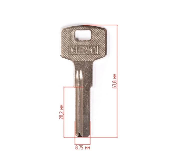 #190 КЛЮЧ ВЕРТИКАЛЬНЫЙ 253/1- PALERMO ПОД БРОНЬ (27MM)