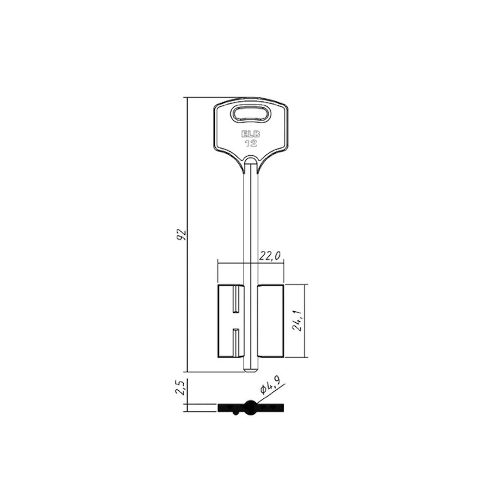 №347 - ЭЛЬБОР 12 (корот.шир.)(92*22*24,1мм)(4,9) (арт.7624)