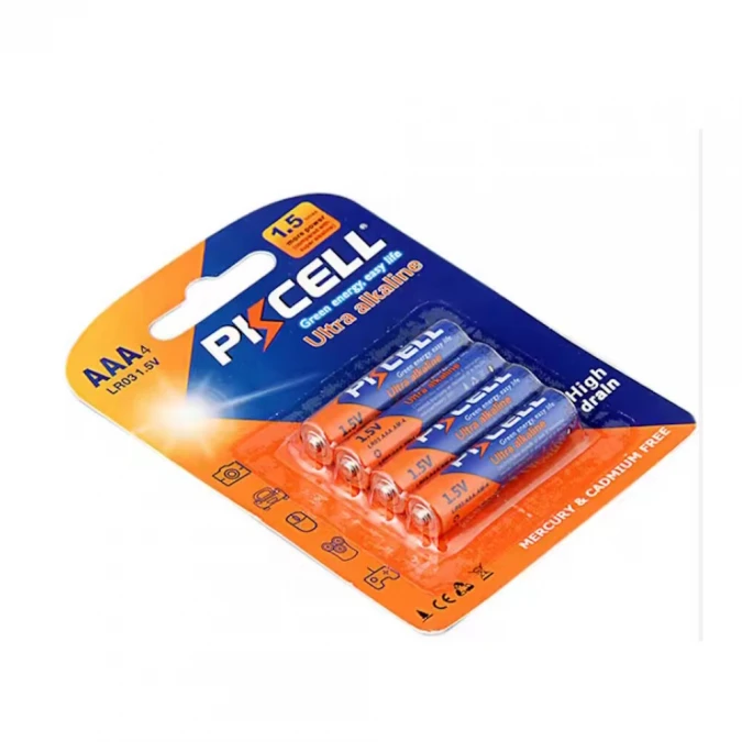 03500-7987 Батарейки алкалиновые (щелочные) ультра PKCell AAA 1.5V LR03, 4 шт/блистер