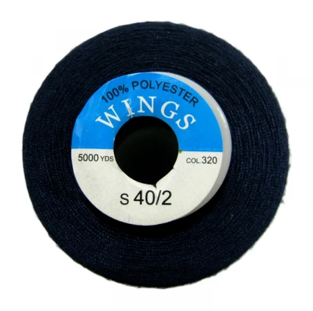 01323 Нитка оверл Wings 40/2 5000ярд №320 т.син