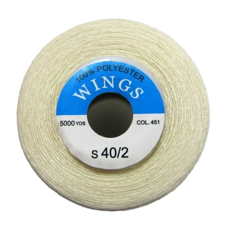 01317 Нитка оверл Wings 40/2 5000ярд №451, св.беж