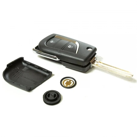 Ключ автомобильный 306- Toyota 2кнопки (TOYO 15P) (арт.3551)