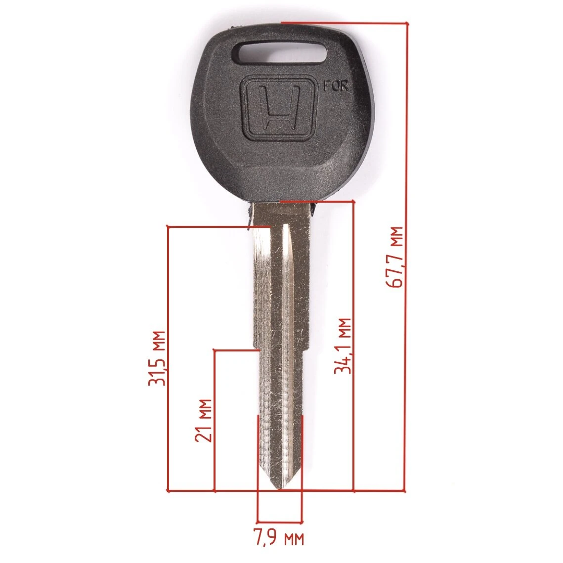 Ключ автомобильный 282/1- HOND 16DP (HD43RP113)(HON58RDP) Китай авто (арт.6291)