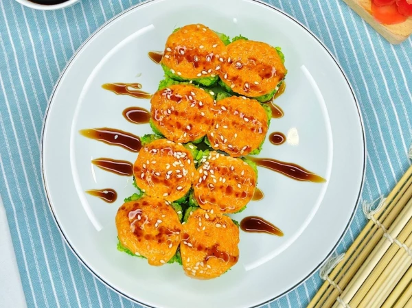 Запечённый с креветкой