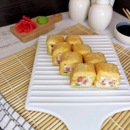 Тортилья с копчёной курицей в темпуре