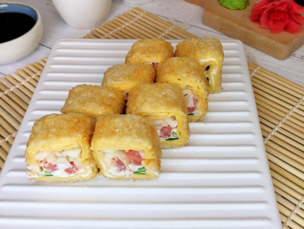 Тортилья с копчёной курицей в темпуре