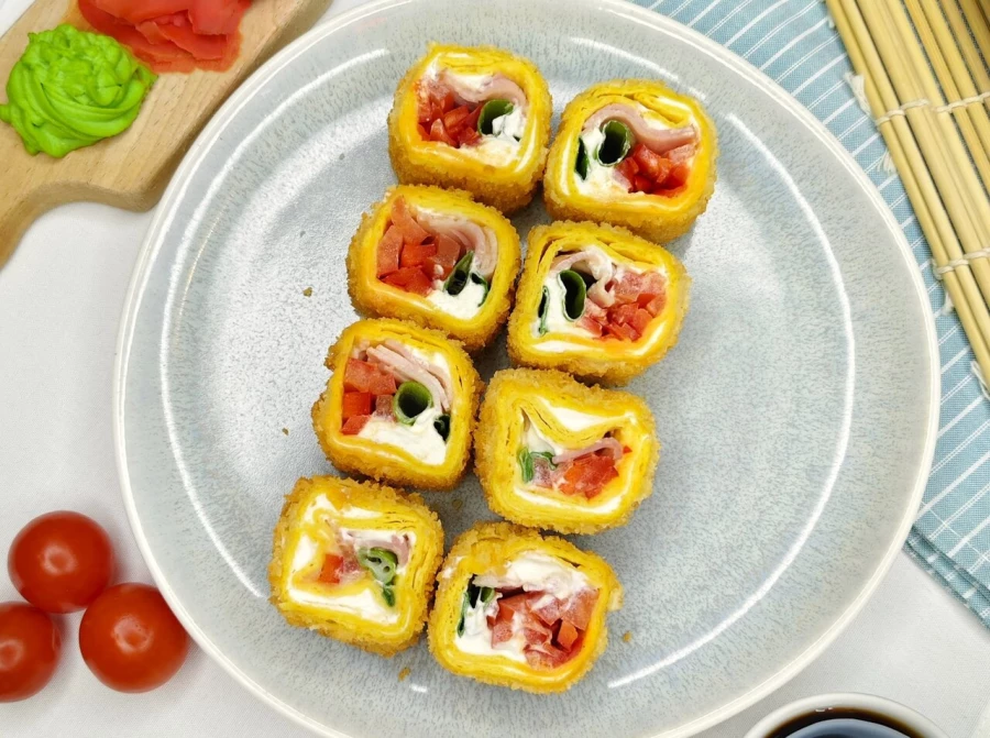 Тортилья с беконом в темпуре