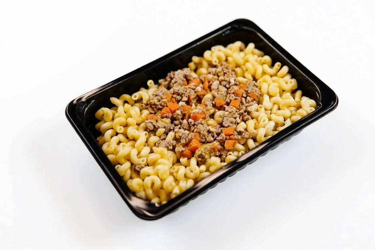 Макароны по-флотски из говядины и свинины