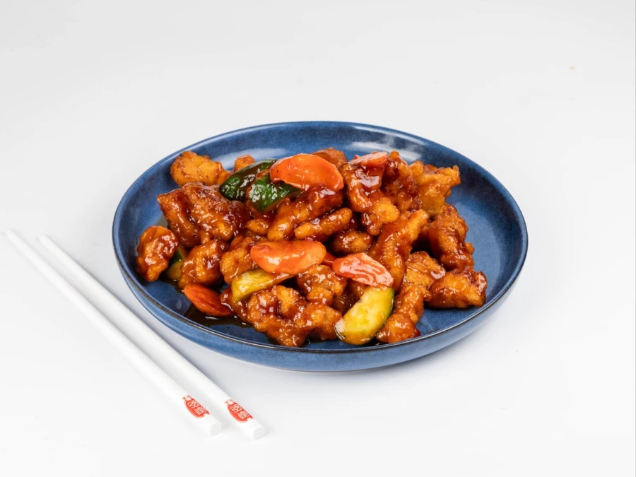 Курица в кисло-сладком соусе 糖醋鸡段