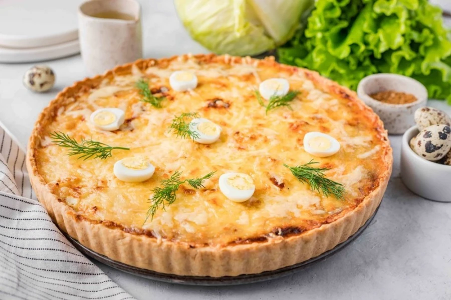 Пирог капуста с яйцом