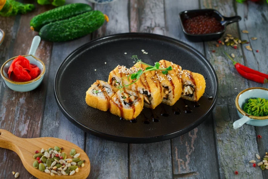 Горячий ролл с угрем 