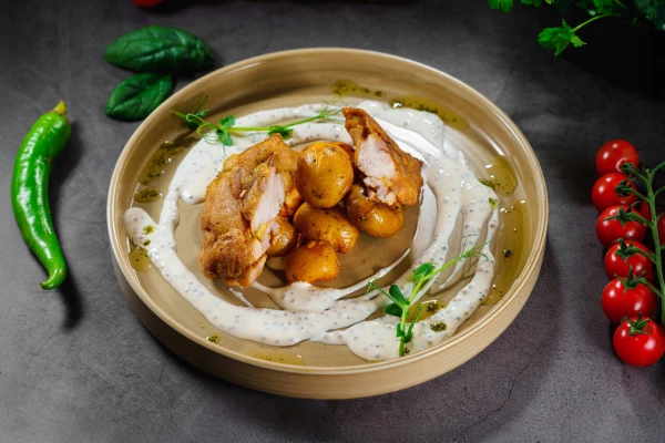 Куриный шашлычок с фри