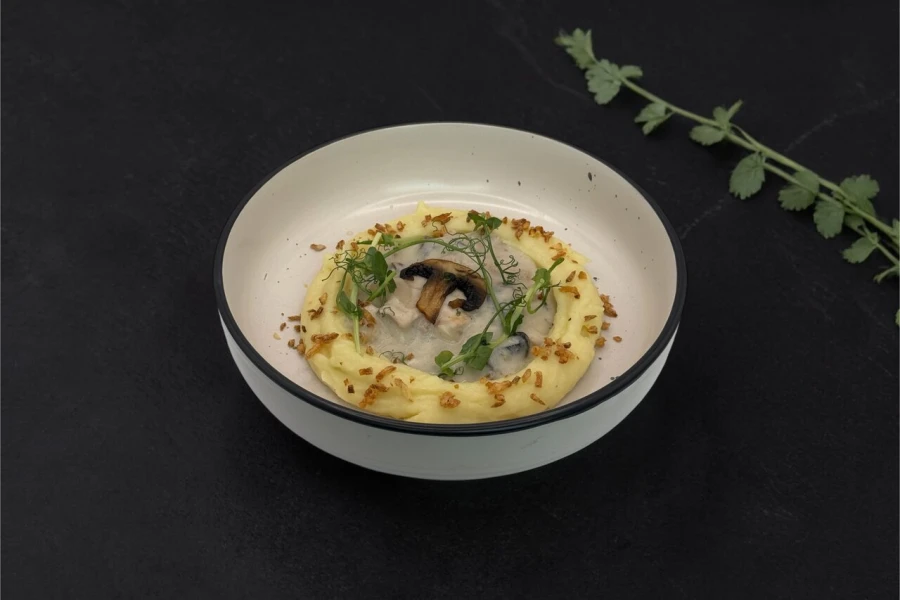 Бефстроганов с курицей (бизнес ланч)