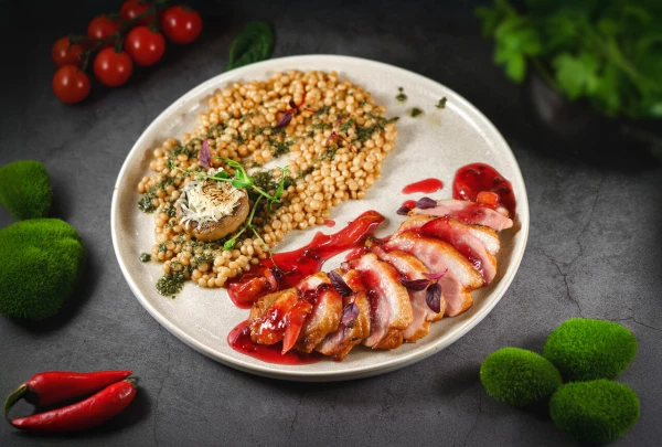 Утка с Портобелло