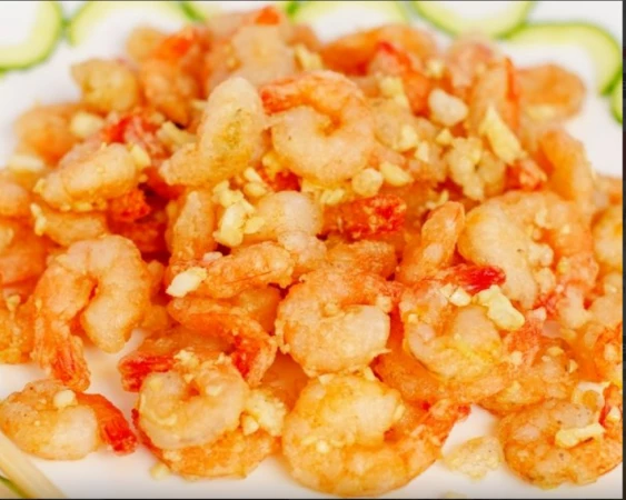 Королевские креветки с чесноком