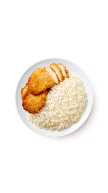 Свинина под сырной шапкой с рисом 