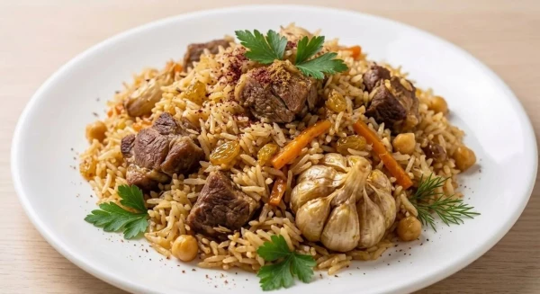 Плов с мясом говядины