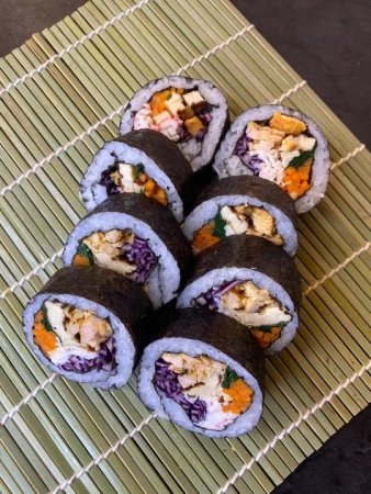 Кимпаб с курицей и крабом