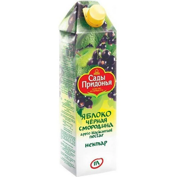 1л. СОК ИЗ ЯБЛОК И ЧЕРНОЙ СМОРОДИНЫ "Сады Придонья"