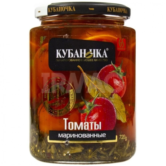 Томаты маринованные ст.б. 720г. КУБАНОЧКА