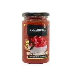 ТОМАТЫ ОЧИЩЕННЫЕ В СБ.СОКУ резанные ст.б. 350г.