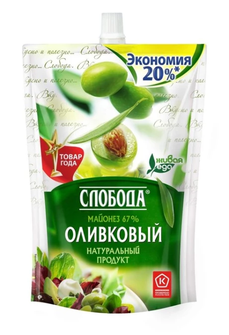 Майонез Слобода Оливковый 67% 400мл