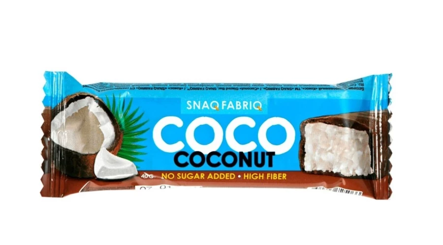 ТМ "SNAQFABRIQ" COCO Батончик глаз. "Кокос/миндаль десерт" 40г.