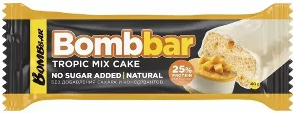 Батончик BOMBBAR глаз. "Торт тропический микс" 40г.