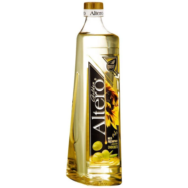 Масло подсолнечное "Altero" рафинир., с добавлением оливкового 0,81л.