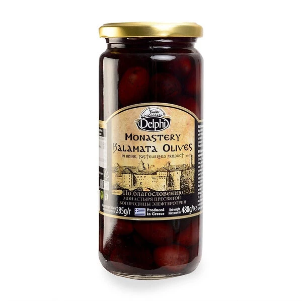 Маслины с косточкой в рассоле Монастырские 480г. стекло