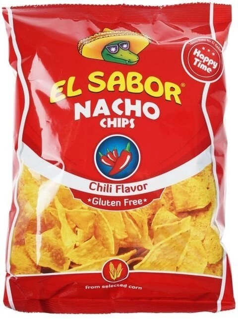 Чипсы кукурузные "Начос" с чили, El Sabor, 100 г 