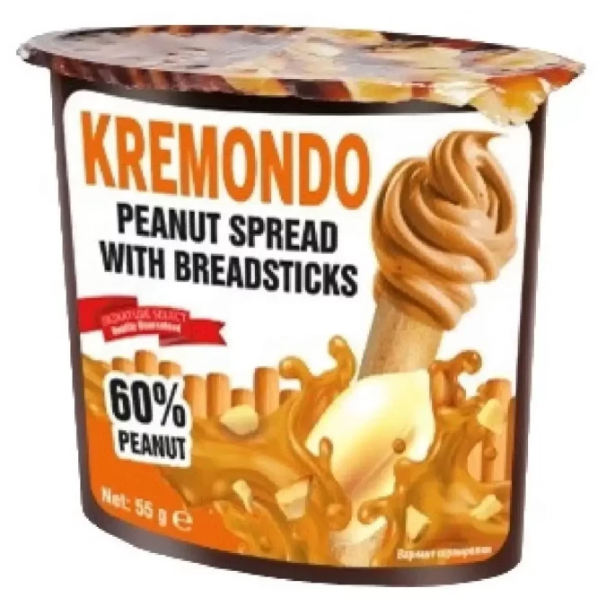 "Kremondo" Набор из пасты арахисовой и хлебных палочек 55 гр.
