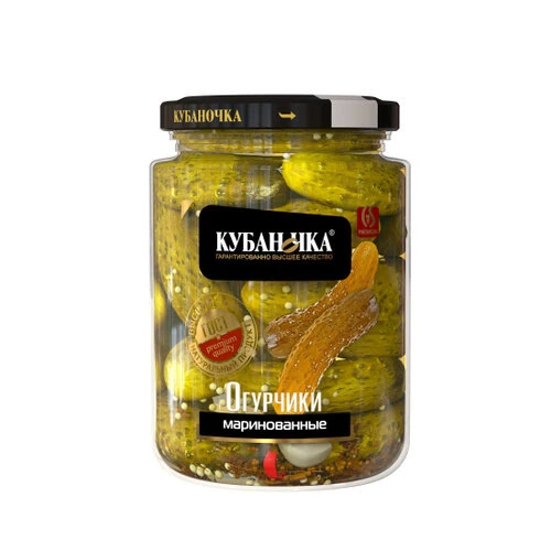 Огурцы маринованные ст.б. КУБАНОЧКА 360г.