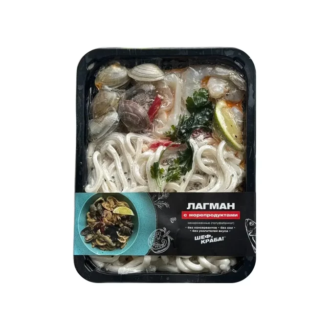 Лагман с морепродуктами 400г.