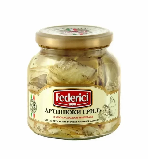 Артишоки гриль в подс. масле 280гр "Федеричи"																