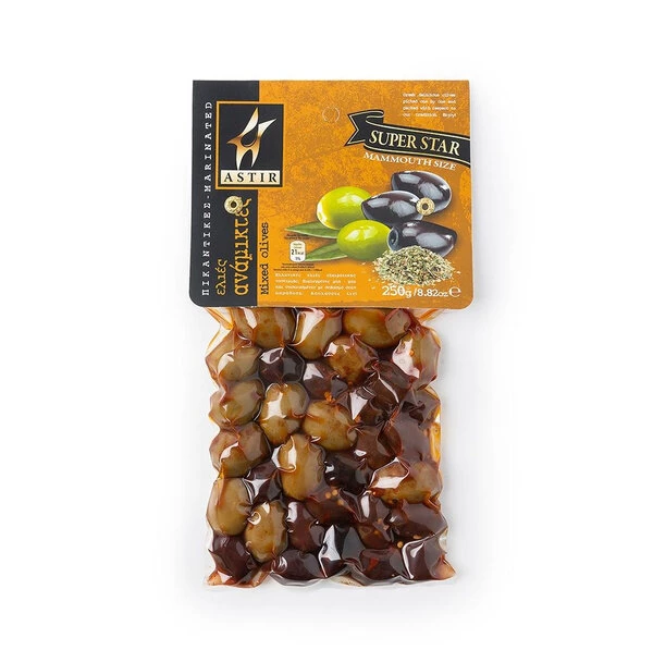 Ассорти оливок пикантное 250г. в/у.