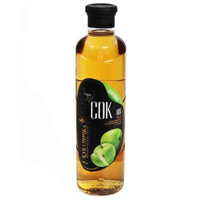Сок Яблочный ст.б. 0,75л. КУБАНОЧКА 