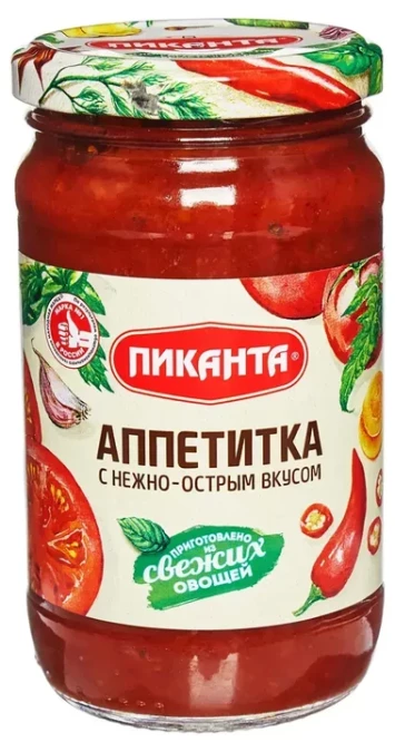 АППЕТИТКА С НЕЖНО-ОСТРЫМ ВКУСОМ 360Г. Пиканта